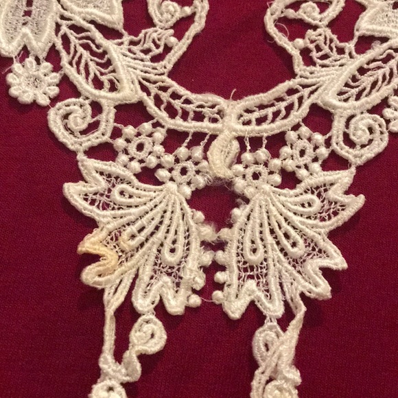 😍Maroon Beauty With Lace Embroidered Neck😍 - Picture 3 of 3